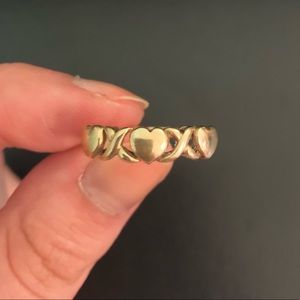 10k gold heart ring